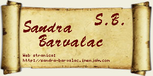 Sandra Barvalac vizit kartica